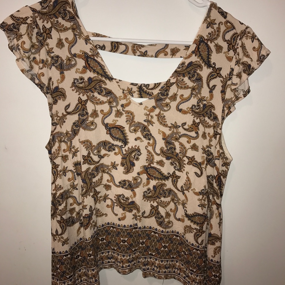 Open back shirt